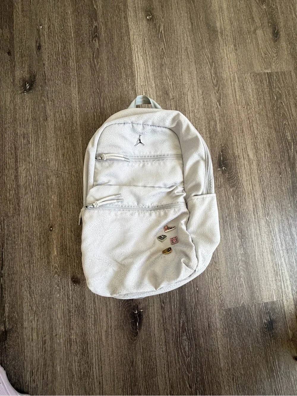 Jordan White Men's Backpack with Jumpman Logo